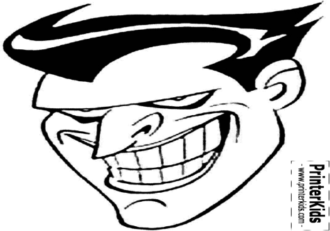 Batman Party Printables This Coloring Page Show A Image - Joker Face Coloring Page (476x333)