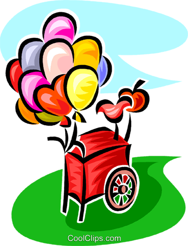 Cart Clipart Balloon - Cart Clipart Balloon (367x480)