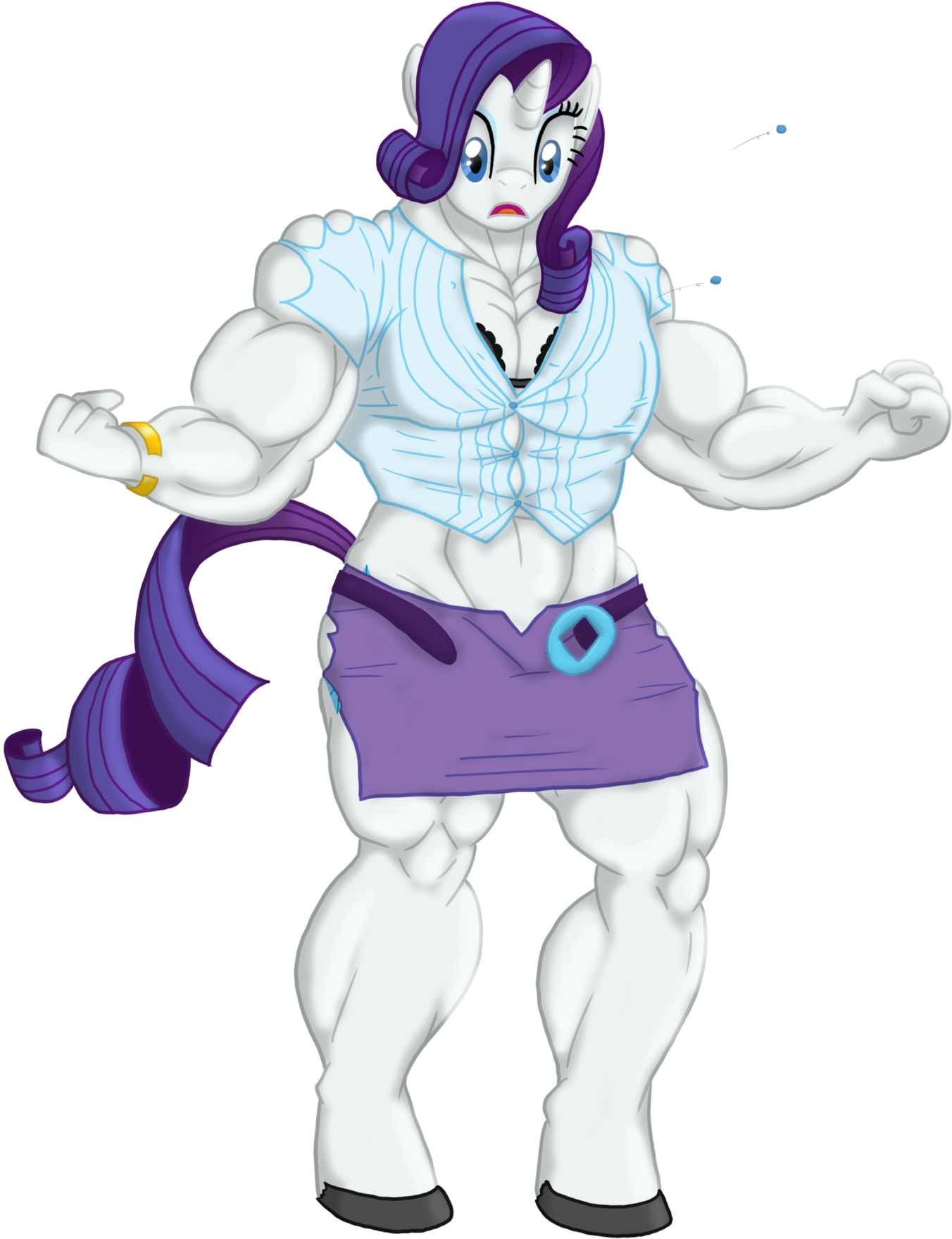 Rarity's Sudden Gain By Depraveddefense Rarity's Sudden - My Little Pony Female Muscle Growth (1600x1916)