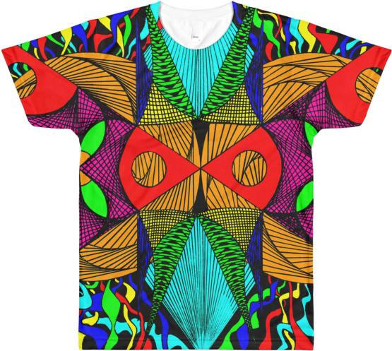 Zentangled Energy Triangles La Apparel Pt01 Unisex - T-shirt (600x600)