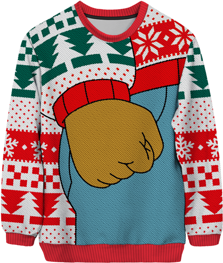 Arthur's Fist Of Fury Unisex - Arthur Ugly Christmas Sweater (1000x1000)