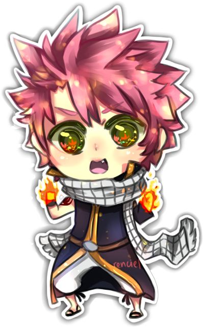Natsu Keychain Design By Renciel - Natsu Fairy Tail Chibi (600x700)