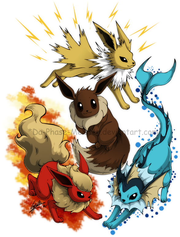 Pokemon Eeveelutions Tattoo Design - Original Eeveelutions Tattoos (600x786)