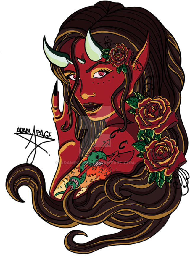 Devil Tattoo Design By Adampage60 - Devil Tattoo In Png (719x1112)