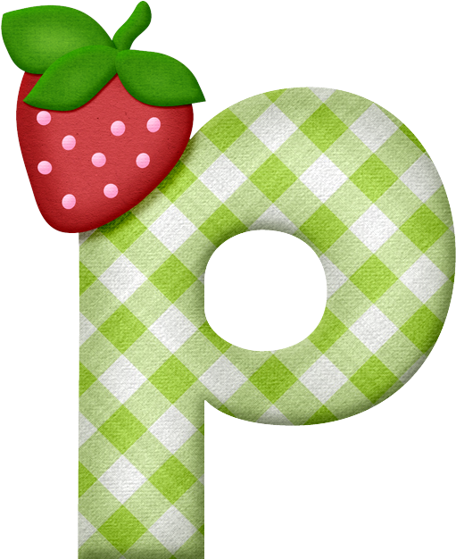 Berry, Strawberries, Plaid, Patchwork, Google, Fonts, - Letter (532x648)