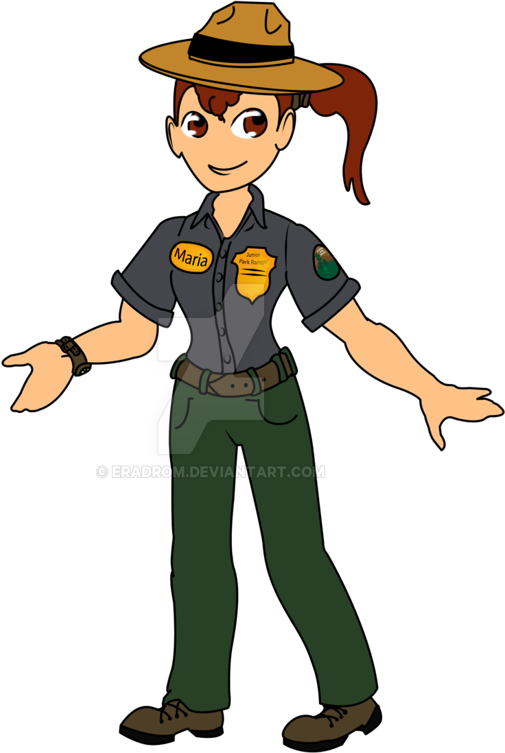 Junior Park Ranger Girl By Eradrom - Park Ranger Clipart Girls (900x1165)