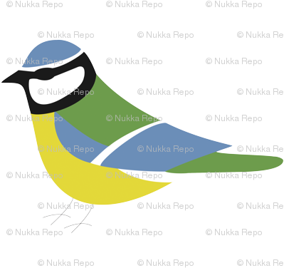 Blue Tit Bird - Chickadee (400x400)