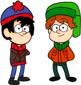 [fanart] South Park X Gravity Falls 1 By Acidarteries - Kyle's Girlfriend South Park (366x402)