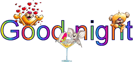 Good Night Clipart Love Gif - Cartoon (550x300)