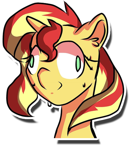 Kenishra, Derp, Pony, Safe, Simple Background, Solo, - Cartoon (512x512)