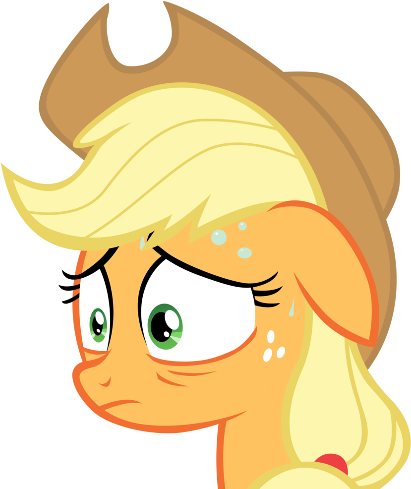 Tardifice, Nervous, Safe, Simple Background, Solo, - Mlp Applejack Nervous (906x1024)