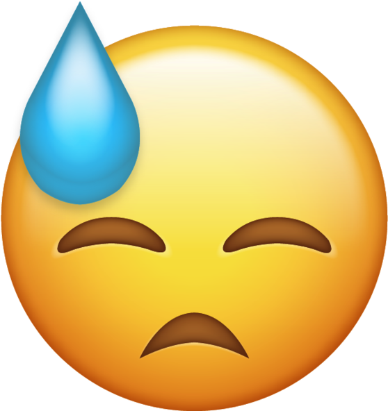 Face With Cold Sweat Emoji (557x600)