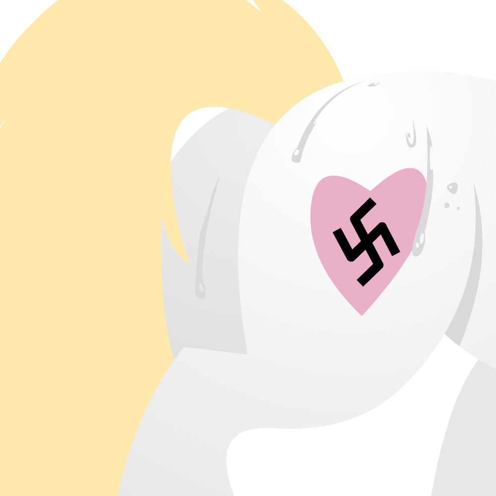 Zvn, Ass, Close-up, Earth Pony, Female, Heart, Moist, - Filename (1000x1000)