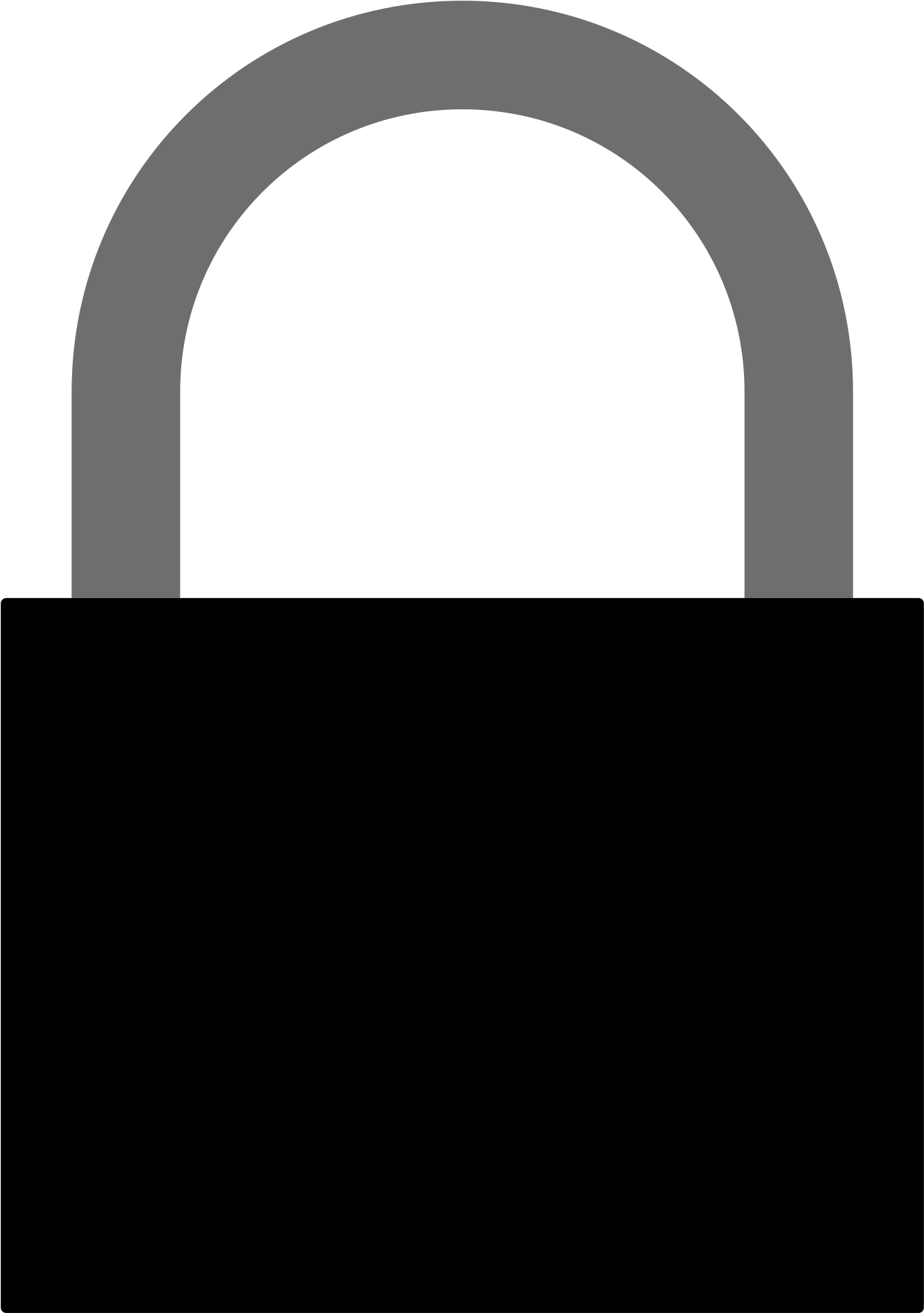 Lock Clipart Silhouette - Padlock Silhouette (2400x2400)