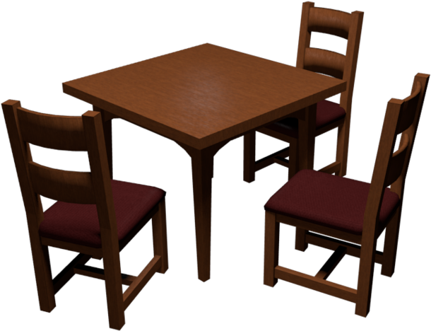 Dining Table Cartoon And Chairs Wip By - Cartoon Table And Chairs (900x506)