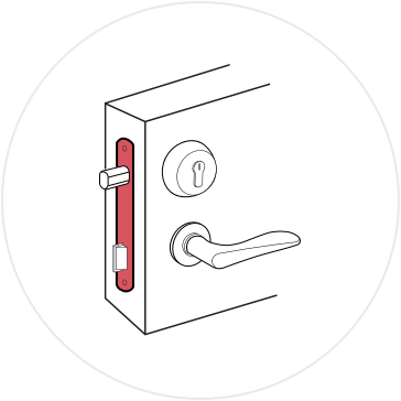 Gate Works On Standard Deadbolt Locks - Circle (364x364)