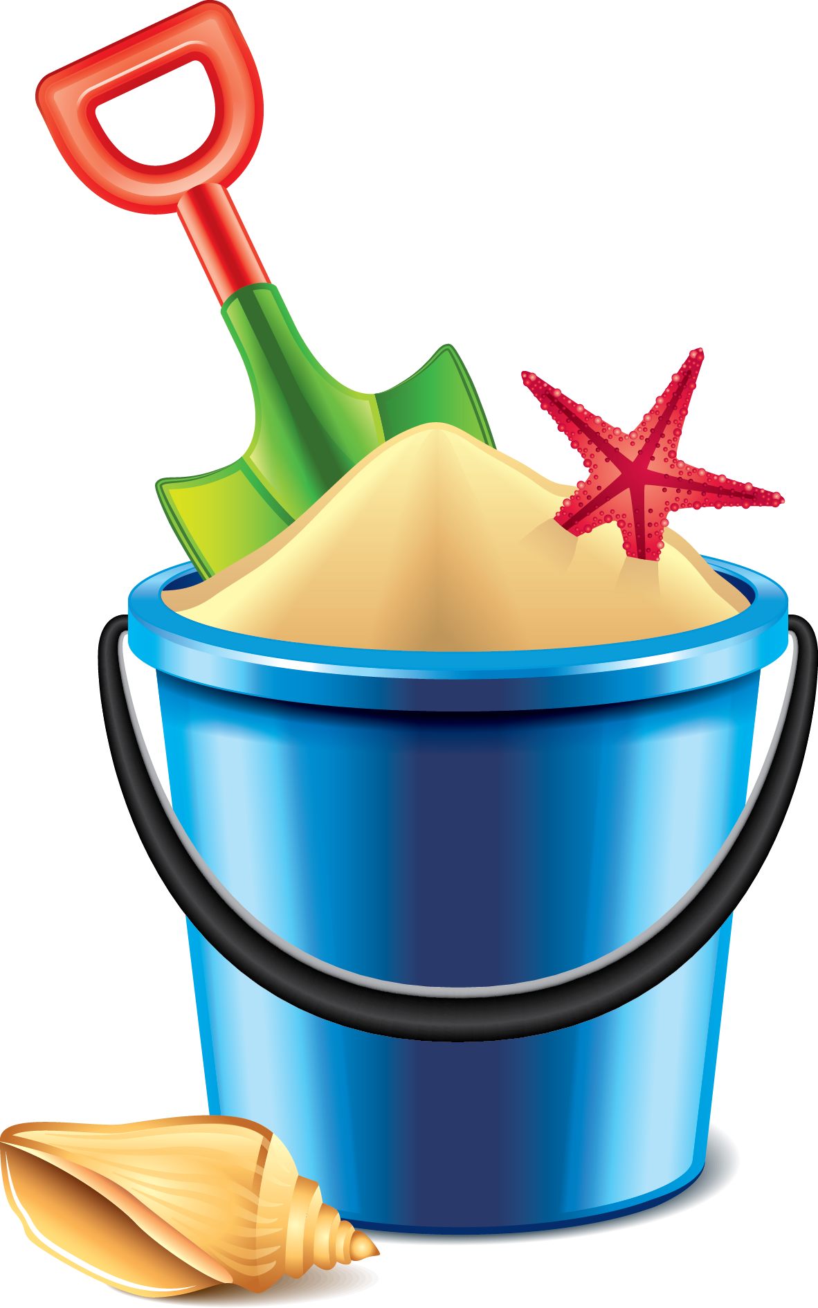 Bucket And Spade Clip Art - Bucket And Spade Clipart (1182x1890)
