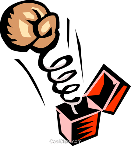 Jack In The Box Royalty Free Vector Clip Art Illustration - Kickback By Ryan Swigert - Trick (430x480)
