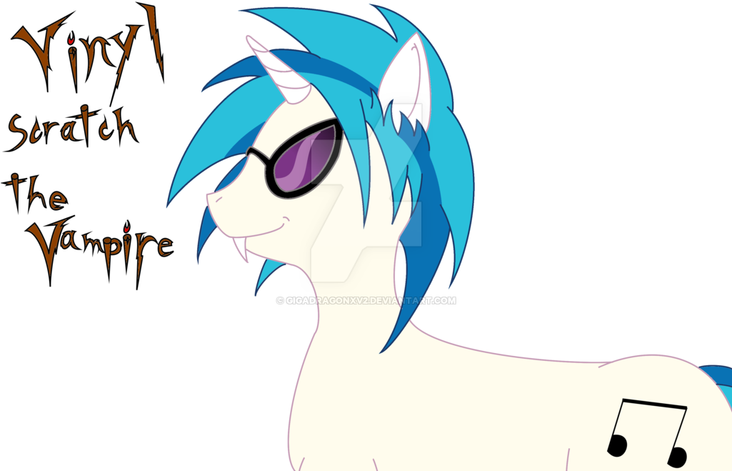 Vinyl Scratch Is A Vampire By Gigadragonxv2 - Cartoon (1024x778)