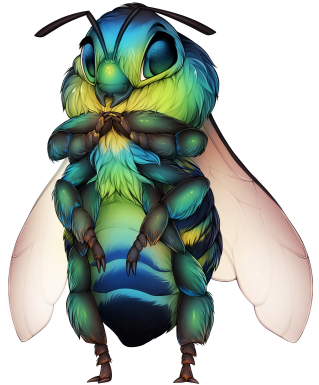 256 34 Green Sweat Bee - Bee Furvilla (320x400)