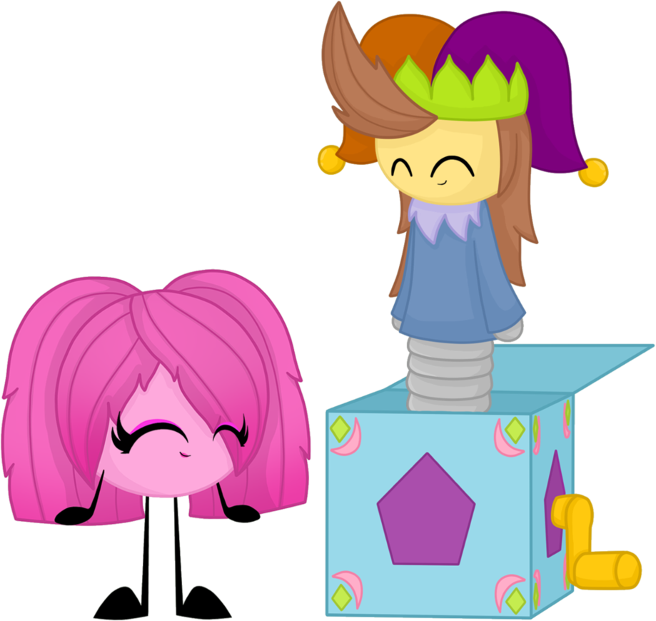 Pink Ball And Jack In The Box By Carol2015 - Cartoon (919x870)