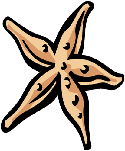 Sad Clipart Starfish - Småland (413x500)