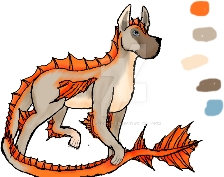Great Dane Fish By Dracoantares6 - Cartoon (900x667)