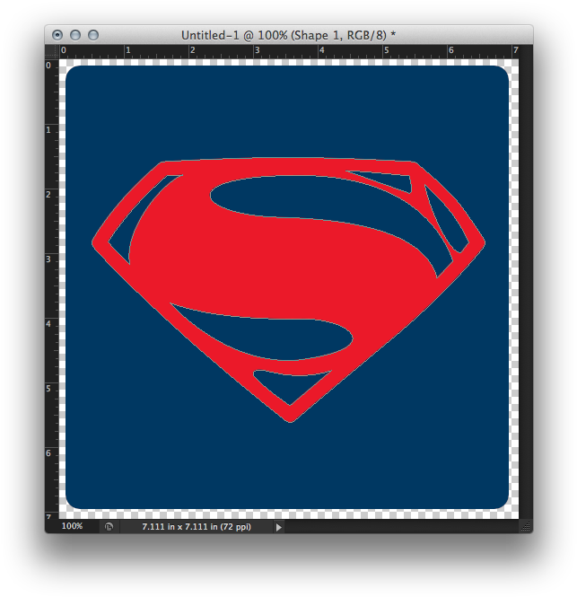 Adobe Photoshop How To Make A Graphic With Long Shadow - Superman (658x680)