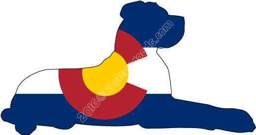 I Love My Colorado Great Dane Sticker - I Love My Colorado Great Dane Sticker (558x558)