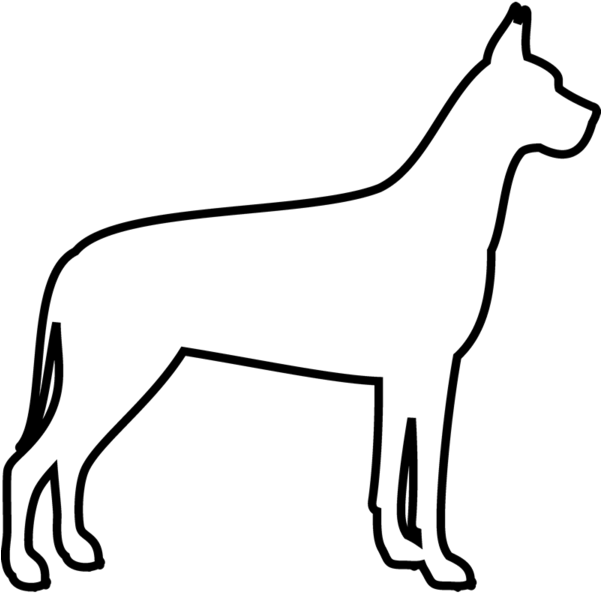 Great Dane Rubber Stamp - Guard Dog (600x600)