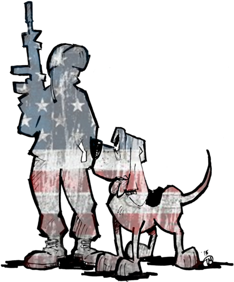Patriot Hound Collection - Illustration (580x685)