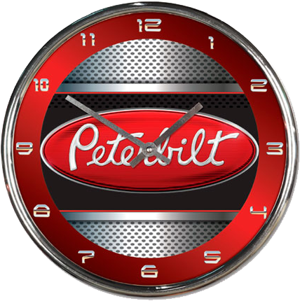 Chrome Wall Clock - Peterbilt 3d Logo Ipod Touch 6 3d Case Full Warp (500x500)