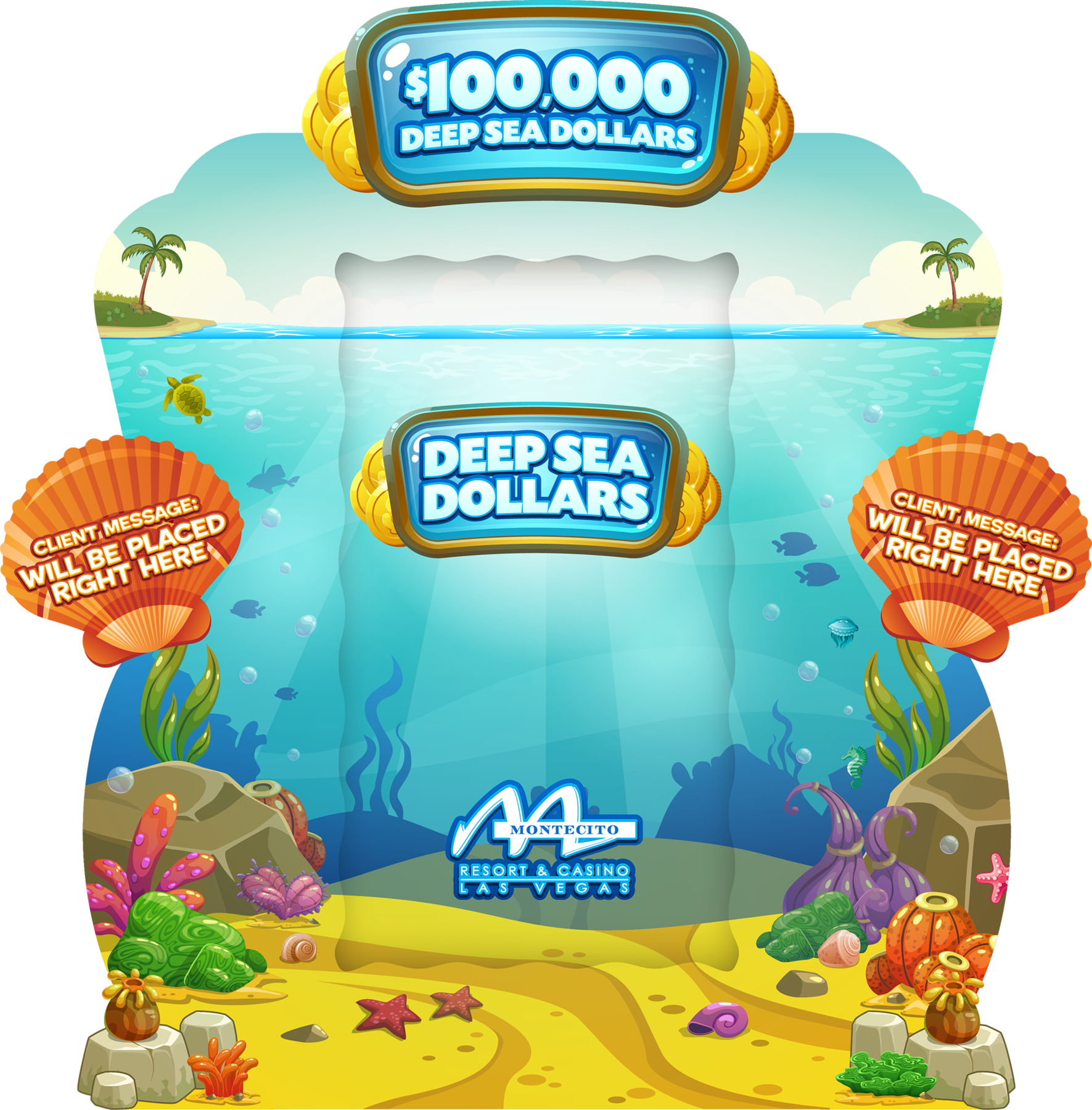 Deep Sea Dollars E-game Board - Cartoon (1771x1800)