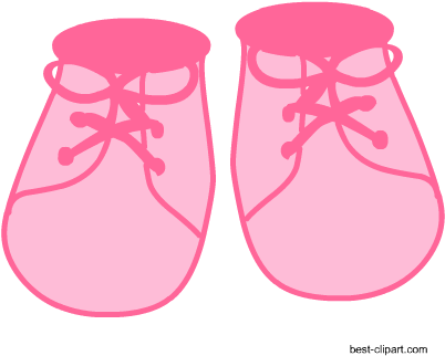 Baby Shoes In Pink Color, Free Png Clip Art - Clip Art (450x450)
