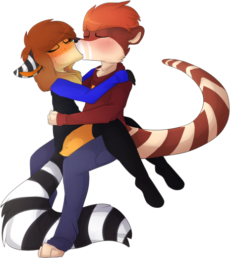 Hug Furry Fandom Cartoon Love - Furry Fandom (500x557)