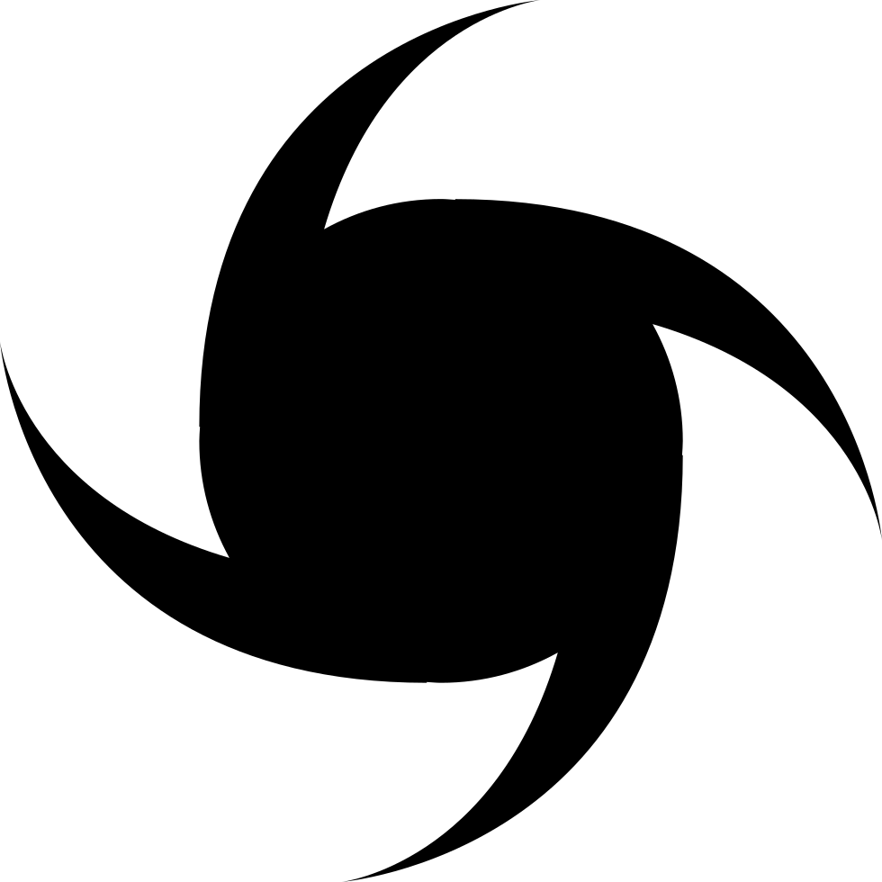 Star Of Four Points In Rotation Black Shape Comments - Portable Network Graphics (980x980)