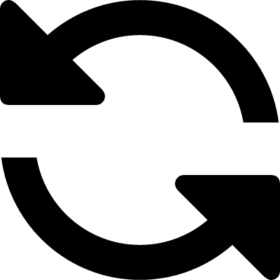 Arrows Couple Counterclockwise Rotating Symbol Vector - Simbolo Rotacion (400x400)