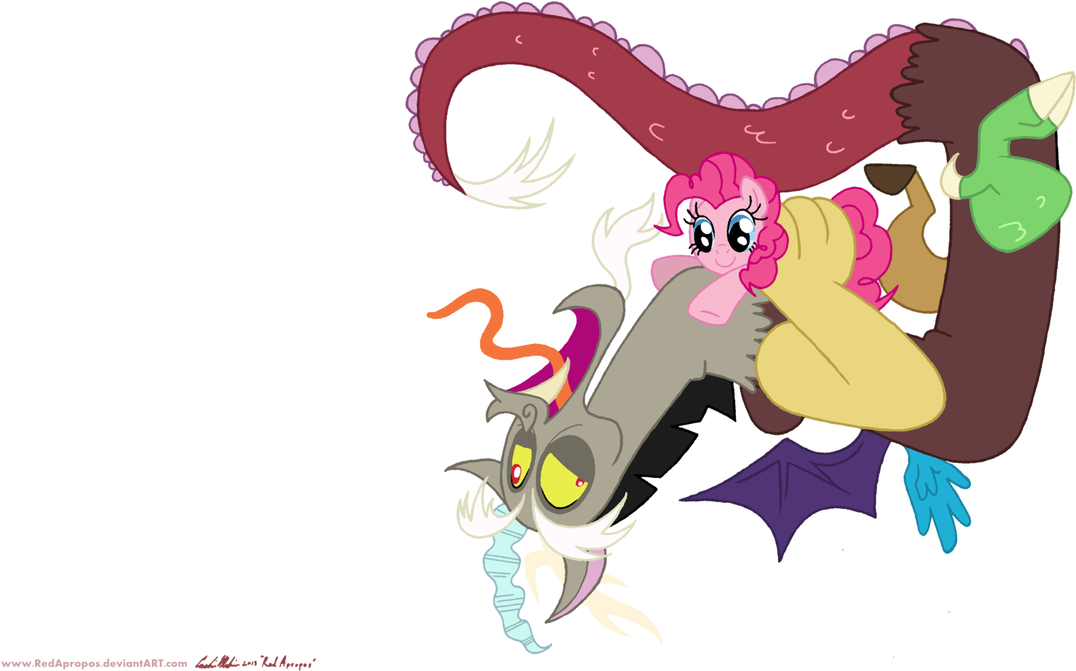 Pinkie Pie Has A Discord By Redapropos - Discord And Pinkie Pie (1600x1000)
