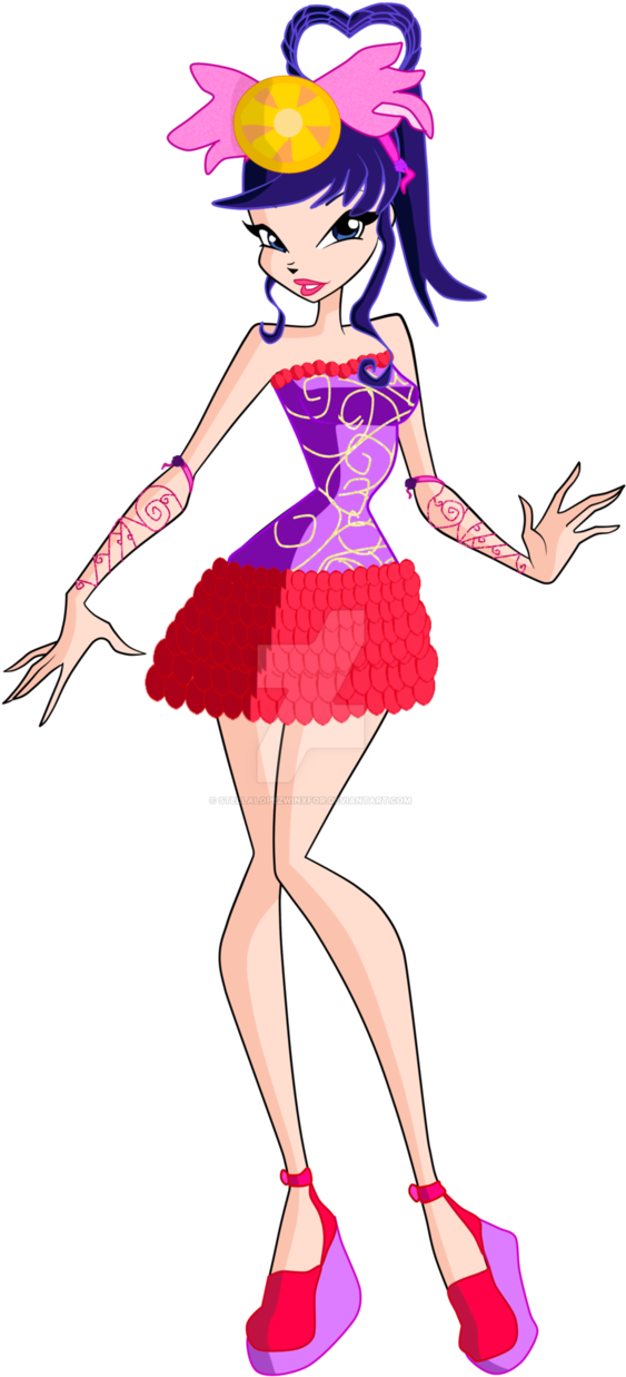 Musa's Alfea Natural Park Party Outfit By Stellalopezwinxfor - Winx The Alfea Natural Park (637x1255)