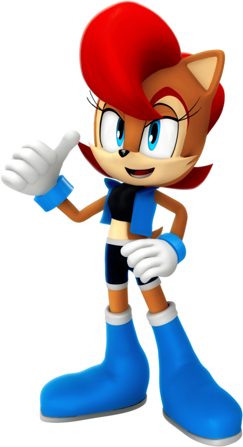Sally Acorn Render By Nibroc-rock - Nibroc Rock Characters Twitter (894x894)