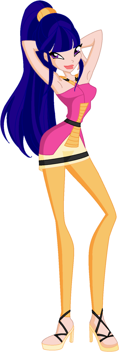 Musa Time Travel Egyptian Outfit By Sparxguardian - Winx Club Musa Season 7 Outfits (599x1331)