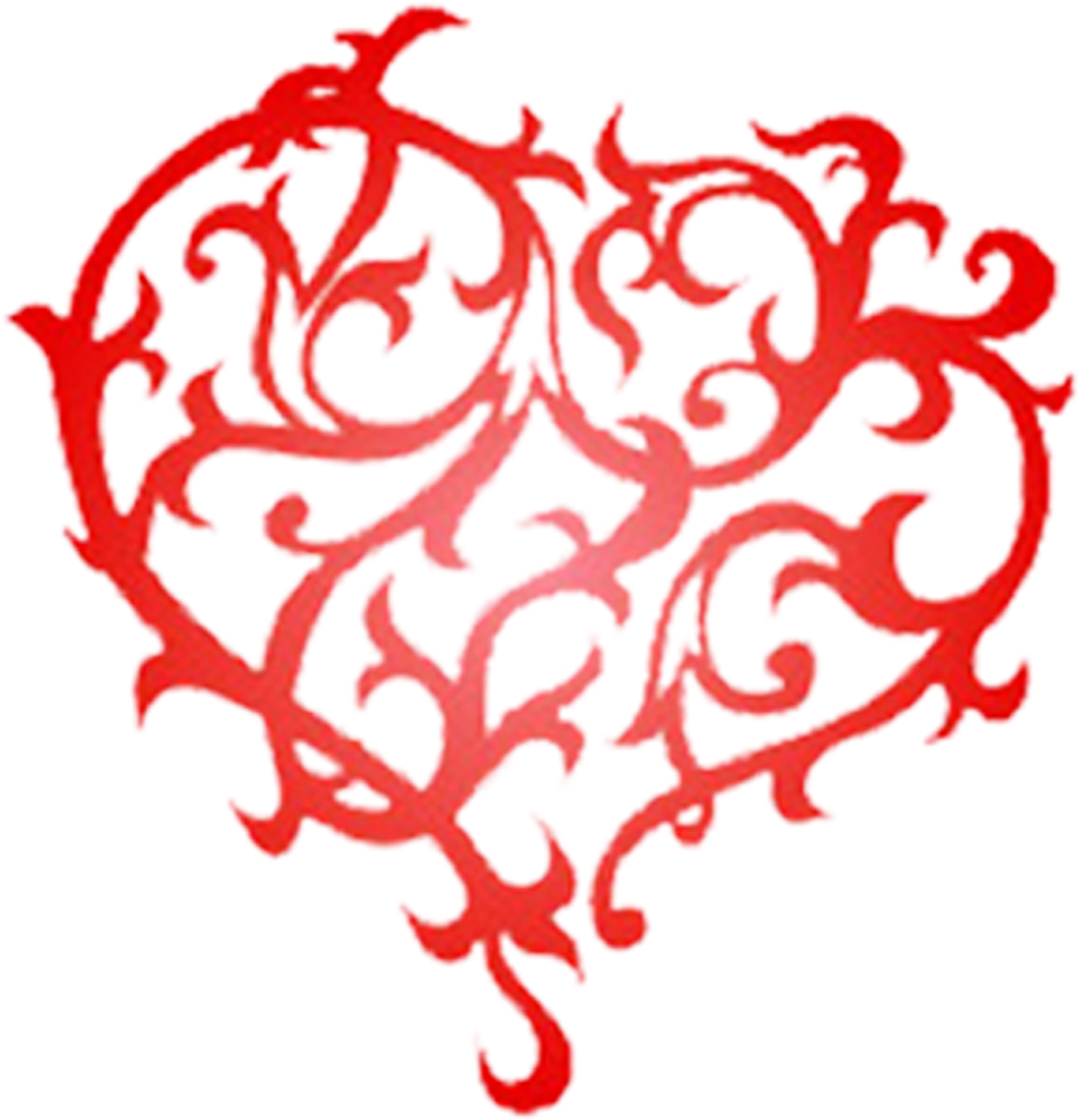 Heart Tattoo Clip Art - Butterfly Temporary Waterproof Red Hert Tattoo Art (6299x5372)