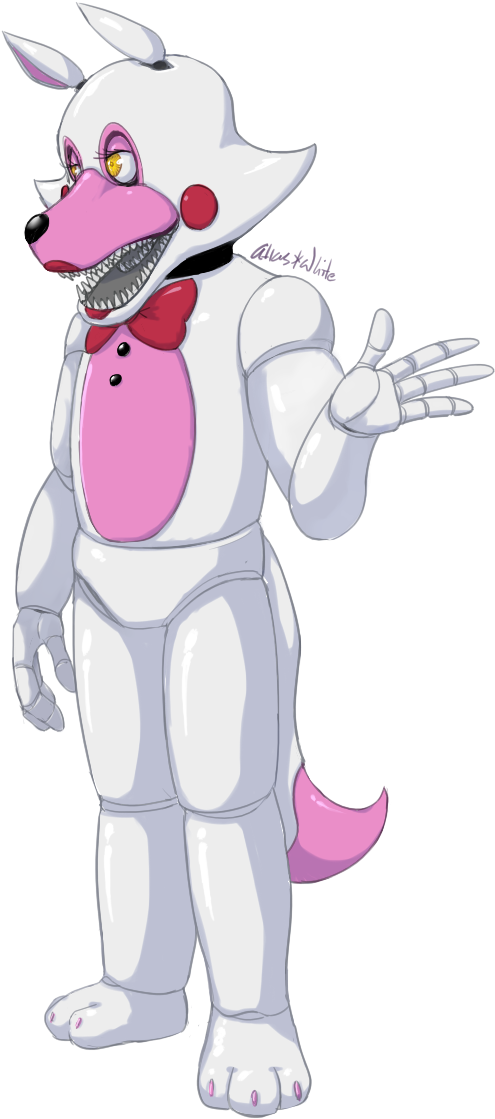 Toy Foxy By Atlas-white - Toy Foxy Fnaf (600x1185)