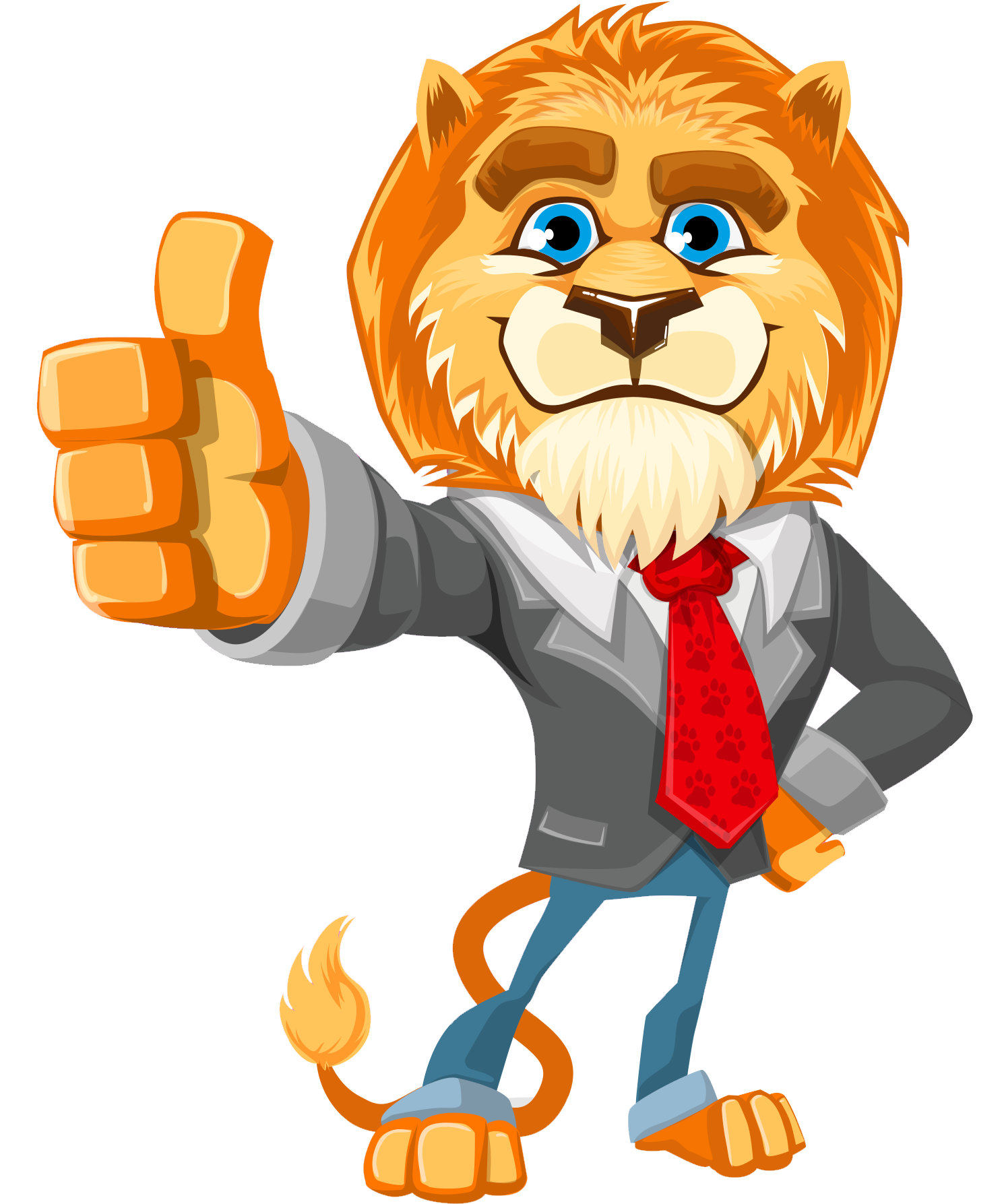 Lion Vector Png Transparent Image - Amazing Cartoon Transparent Png (1560x1919)