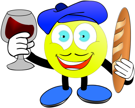 French Beret Clipart - French Emoji With A Beret (640x480)