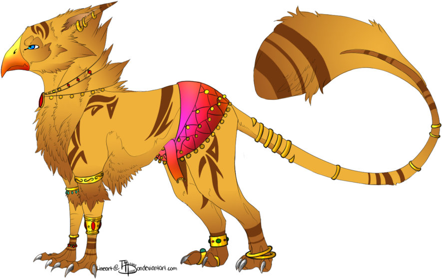 Griffin Clipart Lion's Tail - Egyptian Griffin (900x574)