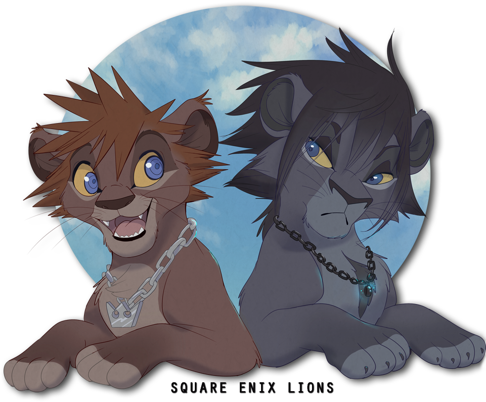Square Enix Lions By Littlepolka Square Enix Lions - Lion Noctis (1018x918)