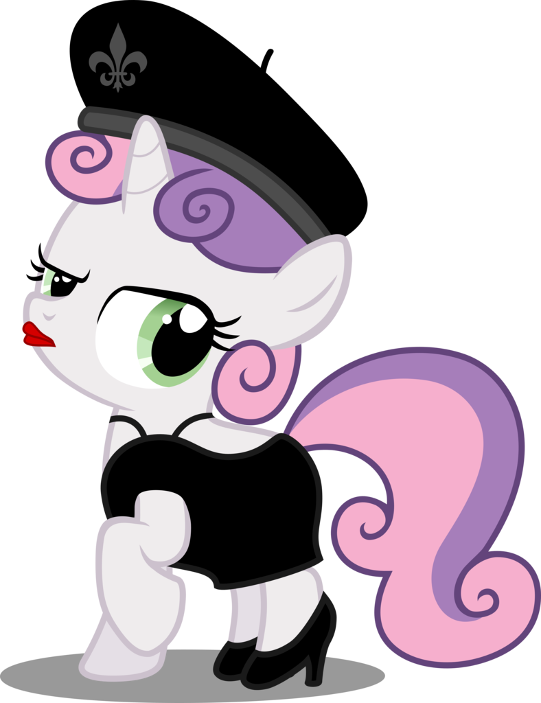 Atomicmillennial, Beret, Clothes, Dress, High Heels, - Sweetie Belle (788x1024)