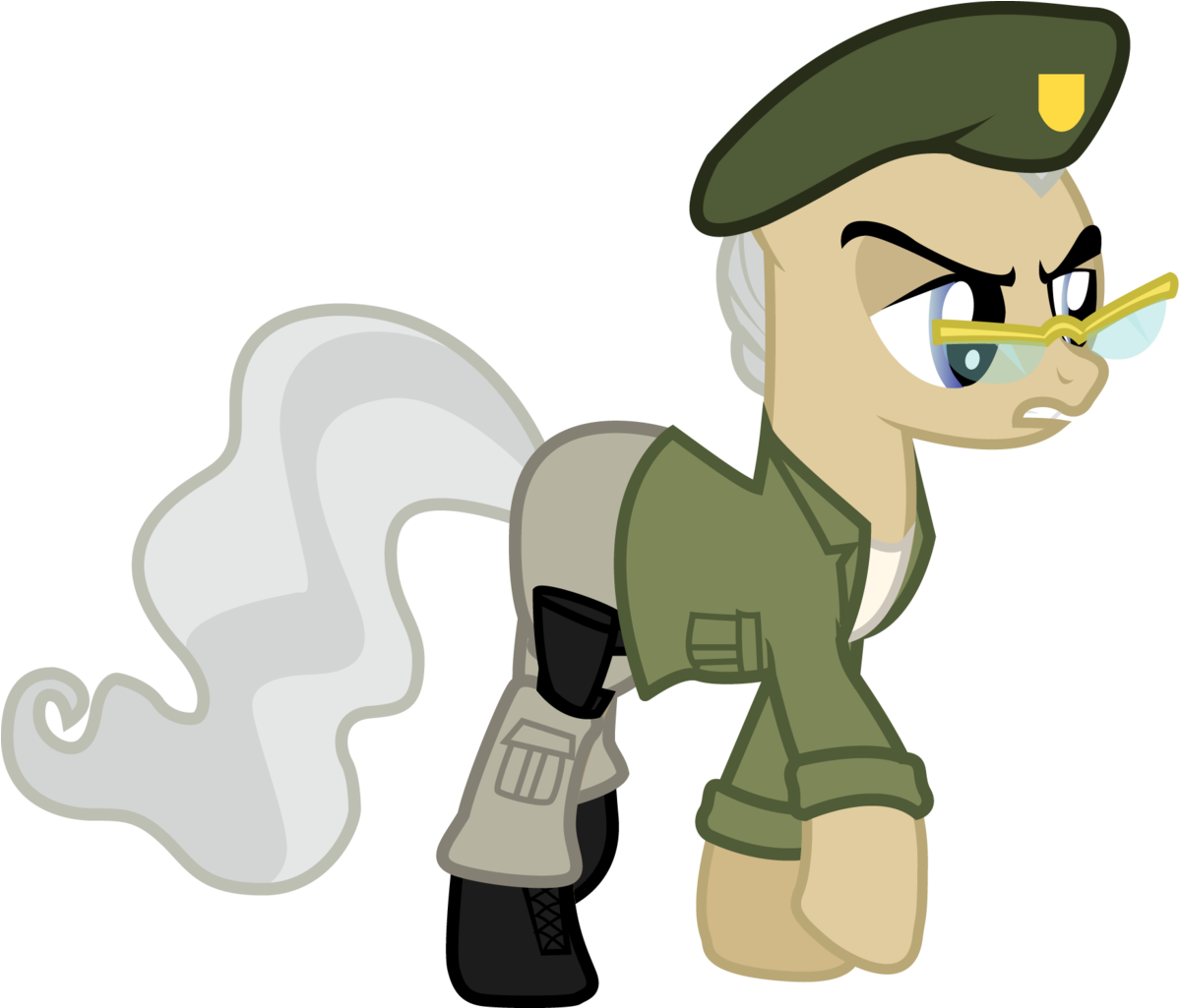 Smashinator, Beret, Bill, Clothes, Crossover, Earth - Mayor Mare (1209x1024)