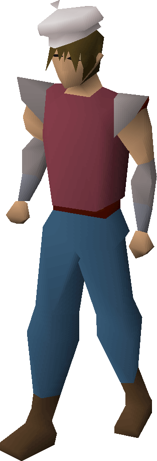 Hover Over Image For Type, White Beret Equipped - Runescape Blue Party Hat (313x917)